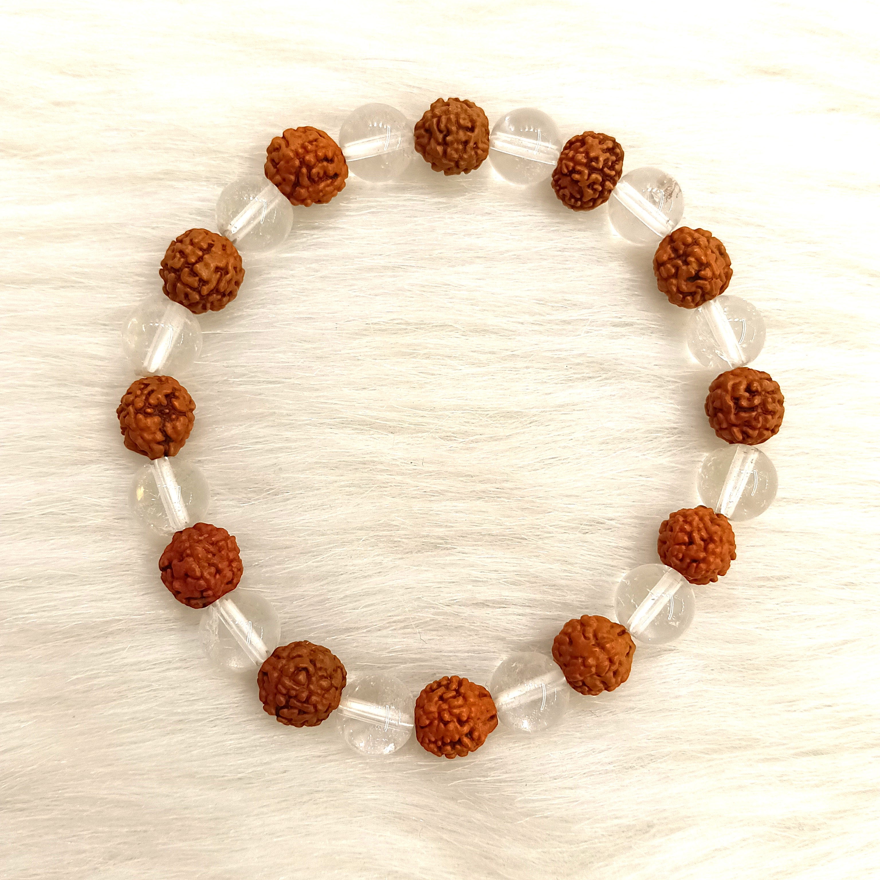 Rudraksha spatik bracelet 8 mm