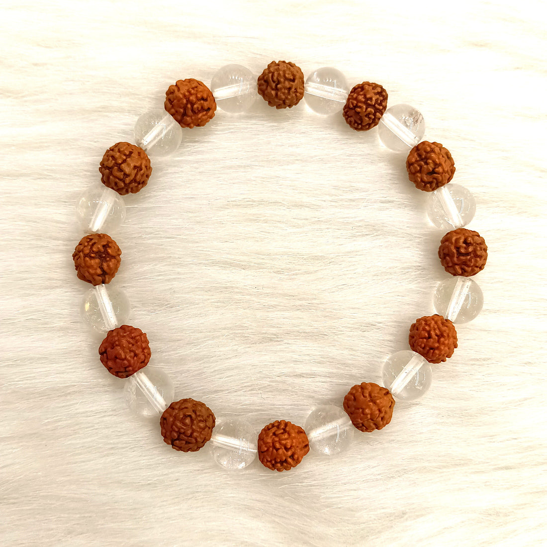 Rudraksha spatik bracelet 8 mm