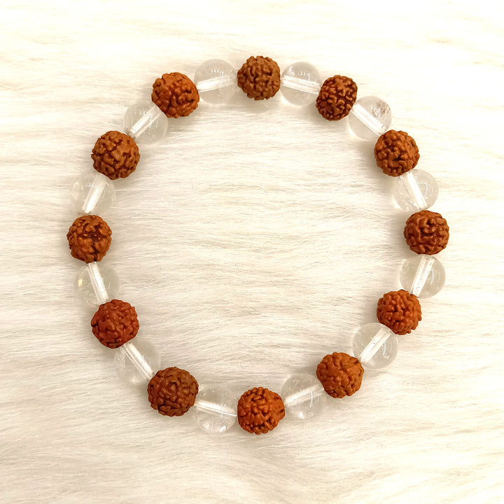 Rudraksha spatik bracelet 8 mm