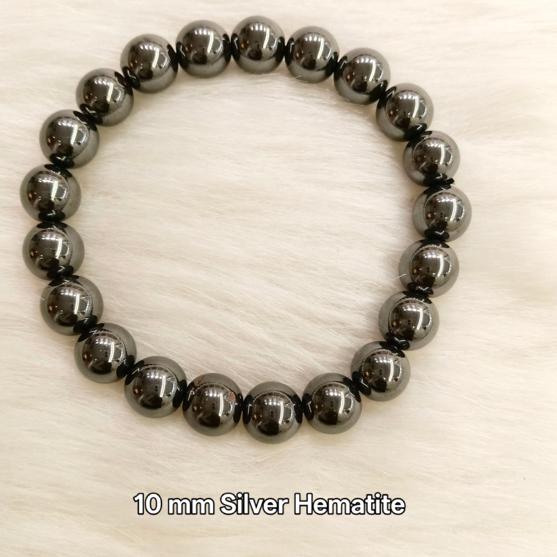 Silver Hematite bracelet 10mm