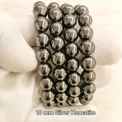 Silver Hematite bracelet 10mm