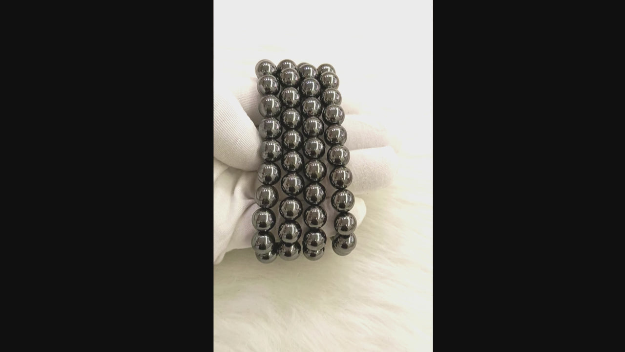 Silver Hematite bracelet 10mm