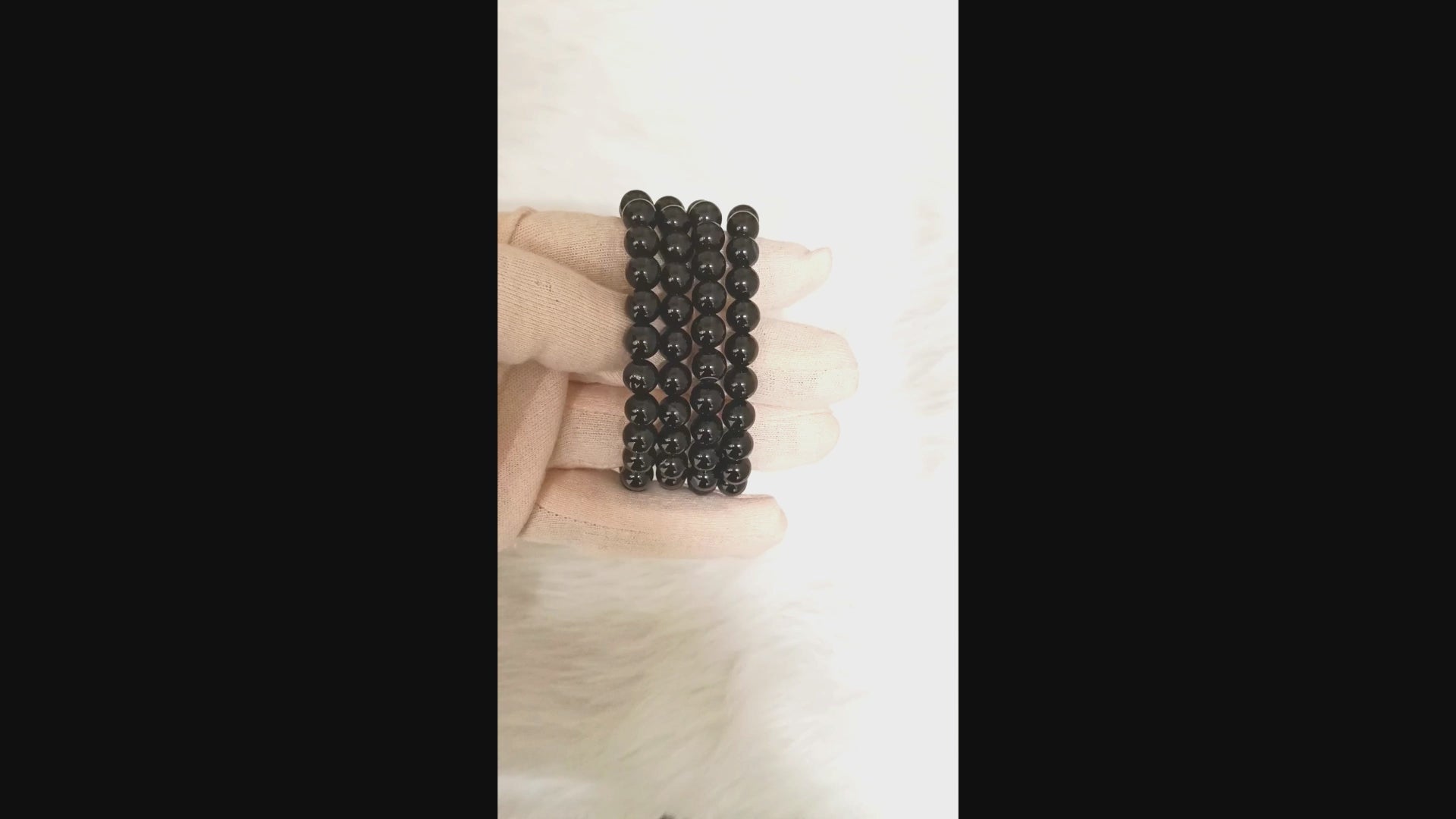 Black obsidian bracelet
