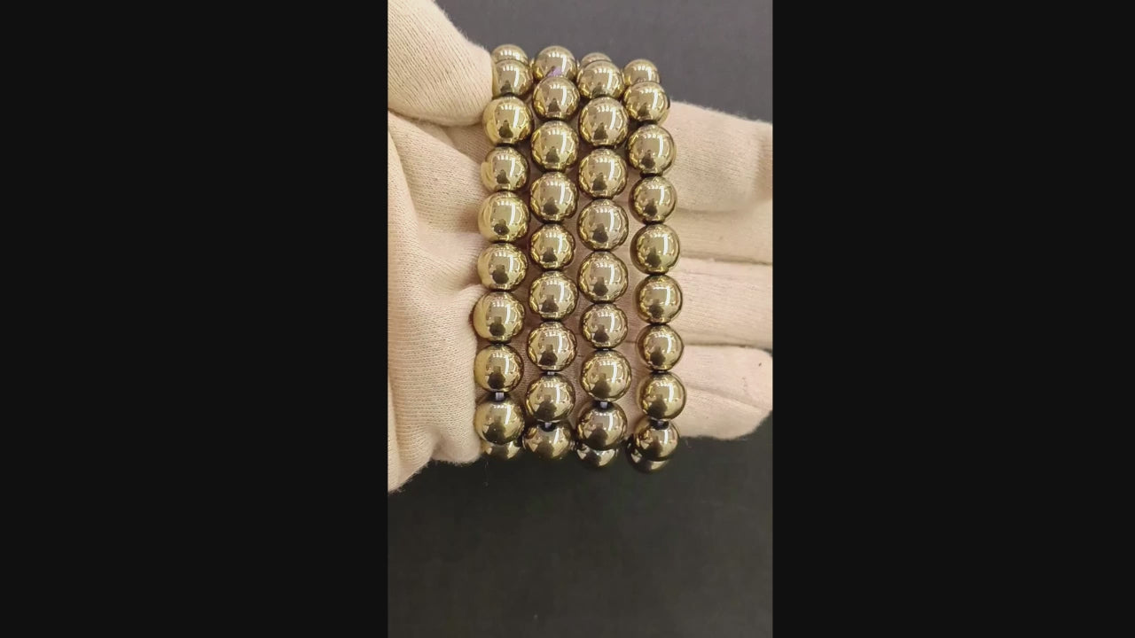 Golden Hametite bracelet 8mm