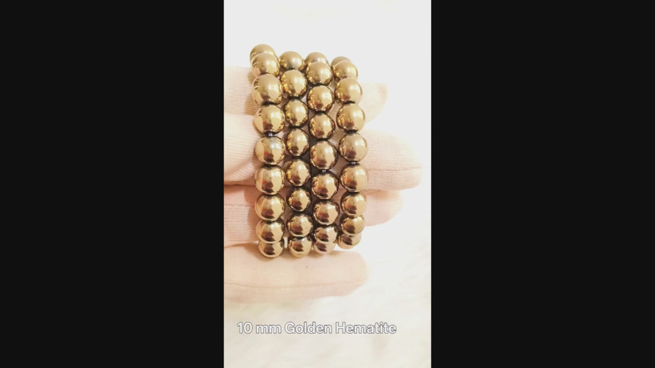 Golden hematite Bracelet 10mm